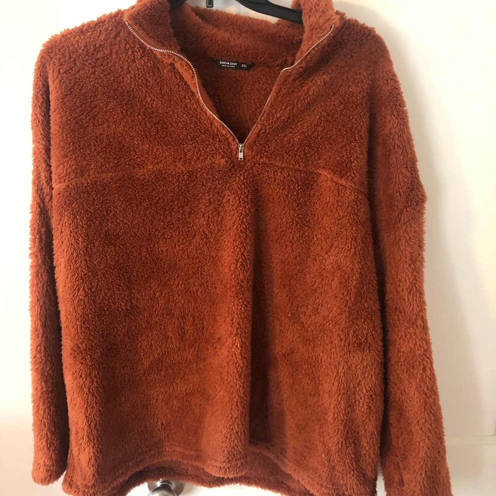 Rust Orange Sherpa Jacket